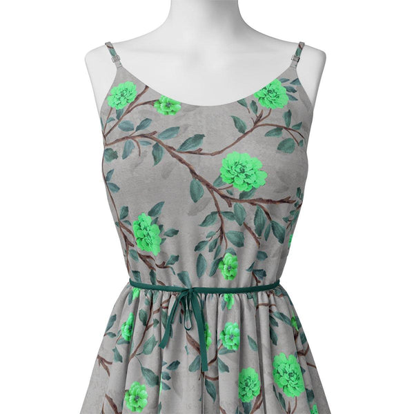 Green Flower And Brach Digital Printed Fabric – js 0 ta06641p2 110 green flower and brach digital printed fabric 2 - alternate view