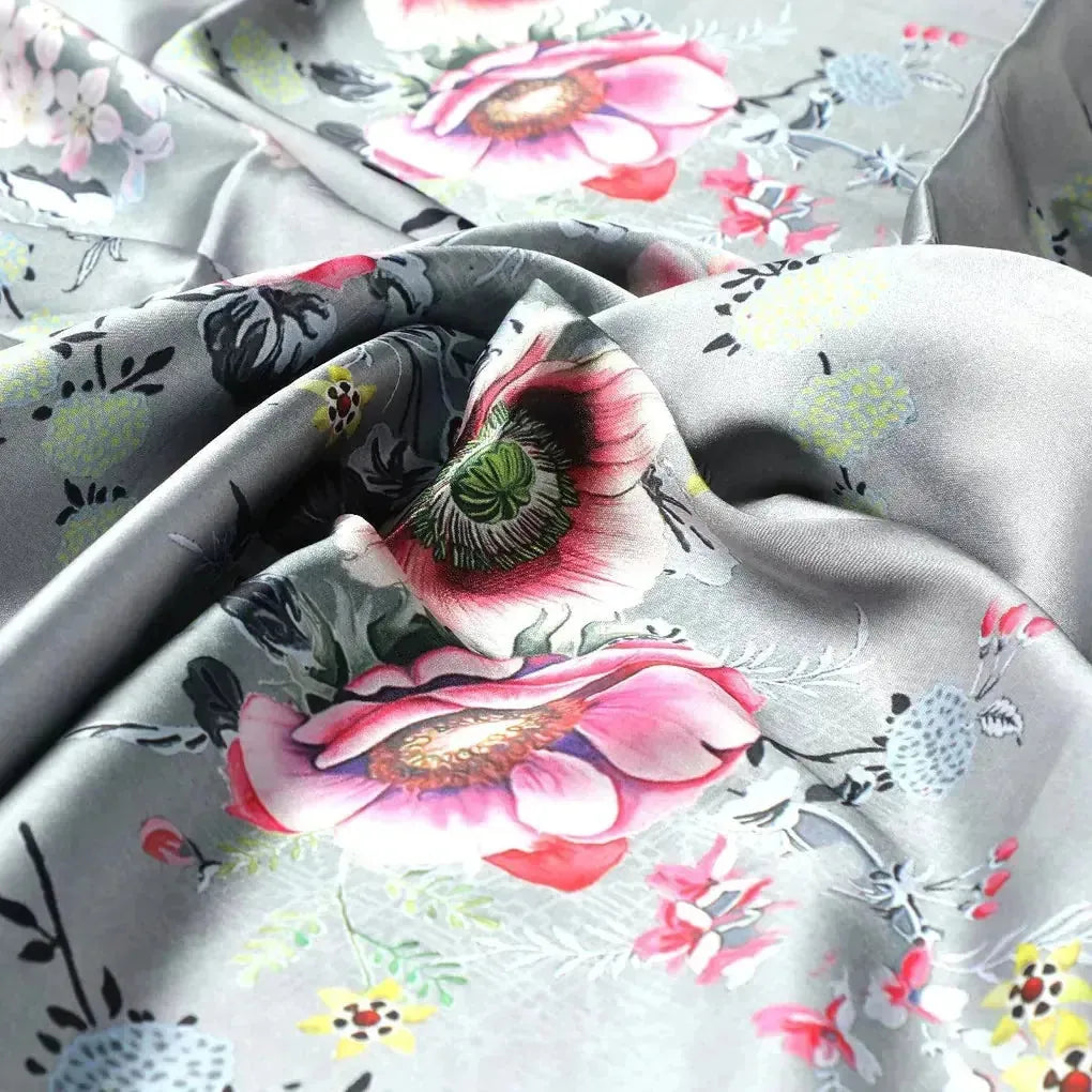 Vintage Flower Bunch Digital Printed Fabric - Japan Satin – js 0 ta06648 110 vintage flower bunch digital printed fabric japan satin 3