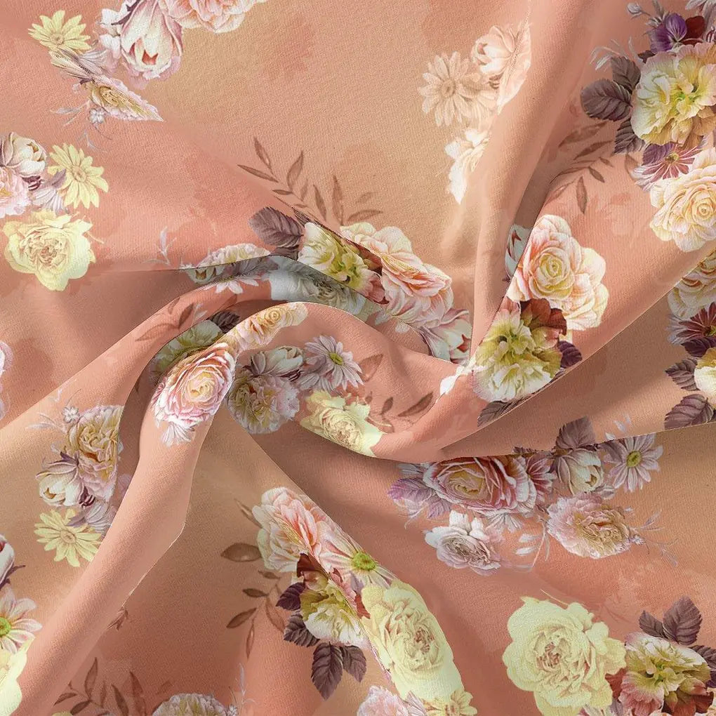 Realistic Flower Bunch Digital Printed Fabric – js 0 ta06655 110 realistic flower bunch digital printed fabric 1