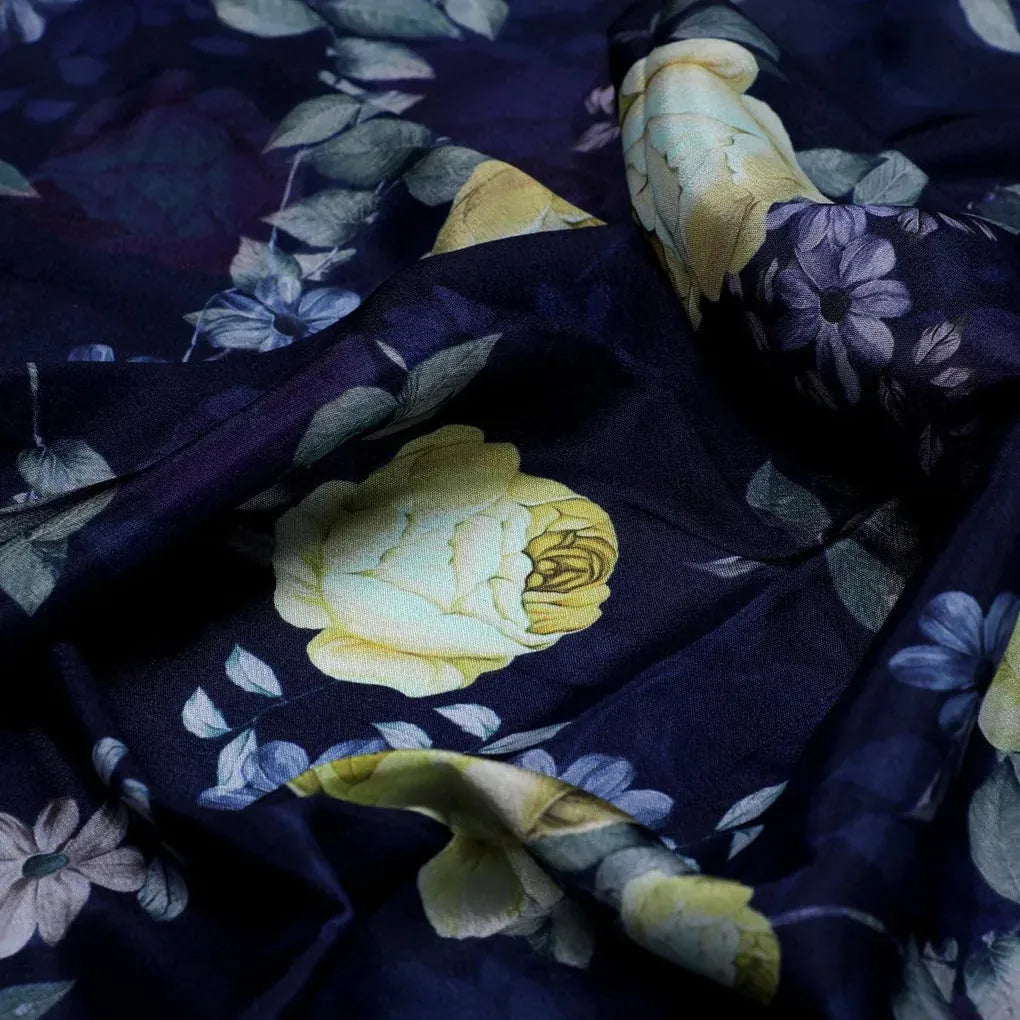 Elegant Floral Over Blue Base Digital Printed Fabric – js 0 ta06659p3 110 elegant floral over blue base digital printed fabric 3