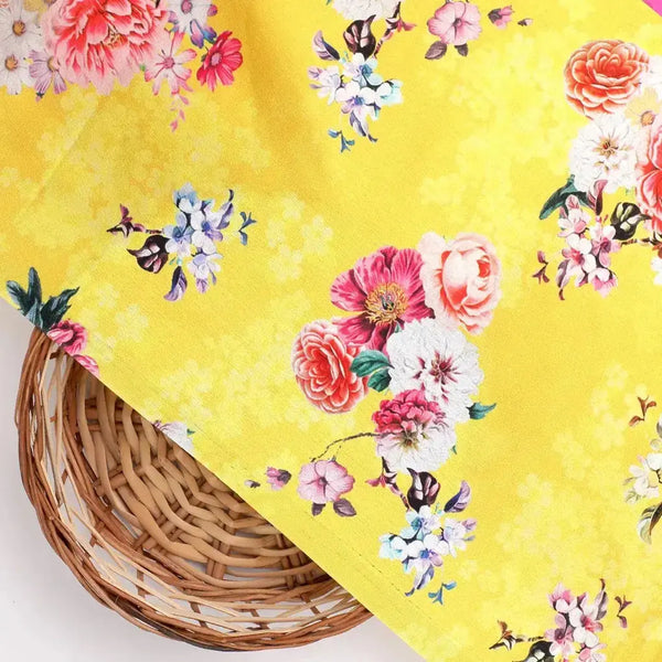Beautiful Yellow Base Floral Bunch Digital Printed Fabric – js 0 ta06677 110 beautiful yellow base floral bunch digital printed fabric 2 - alternate view
