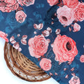 Redish Floral Repeat Digital Printed Fabric - Japan Satin – js 0 ta06678 110 redish floral repeat digital printed fabric japan satin 2