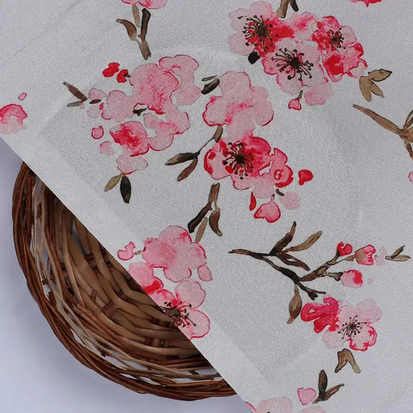 Beautiful Red Flowers over White Base Digital Printed Fabric – js 0 ta06840p1 110 beautiful red flowers over white base digital printed fabric 2 - alternate view