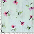 Pink Red Floating Flower On Lemon Yellow Digital Printed Fabric  - Japan Satin – js 0 ta06994p2 110 pink red floating flower on lemon yellow digital printed fabric japan satin 4