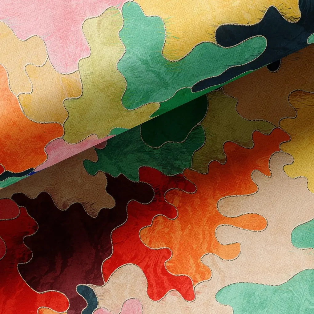 Multicolor Jigsaw type Digital Printed Fabric – js 0 ta07046 110 multicolor jigsaw type digital printed fabric 3