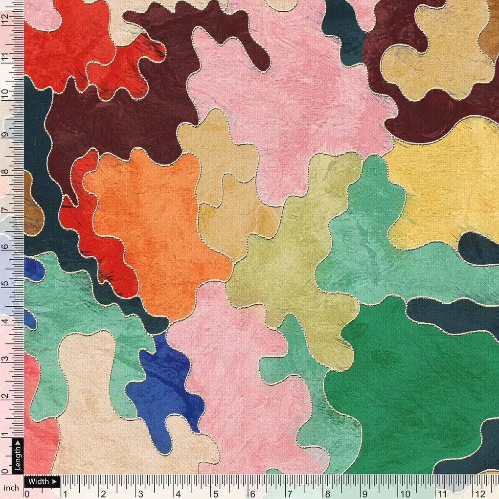 Multicolor Jigsaw type Digital Printed Fabric – js 0 ta07046 110 multicolor jigsaw type digital printed fabric 4