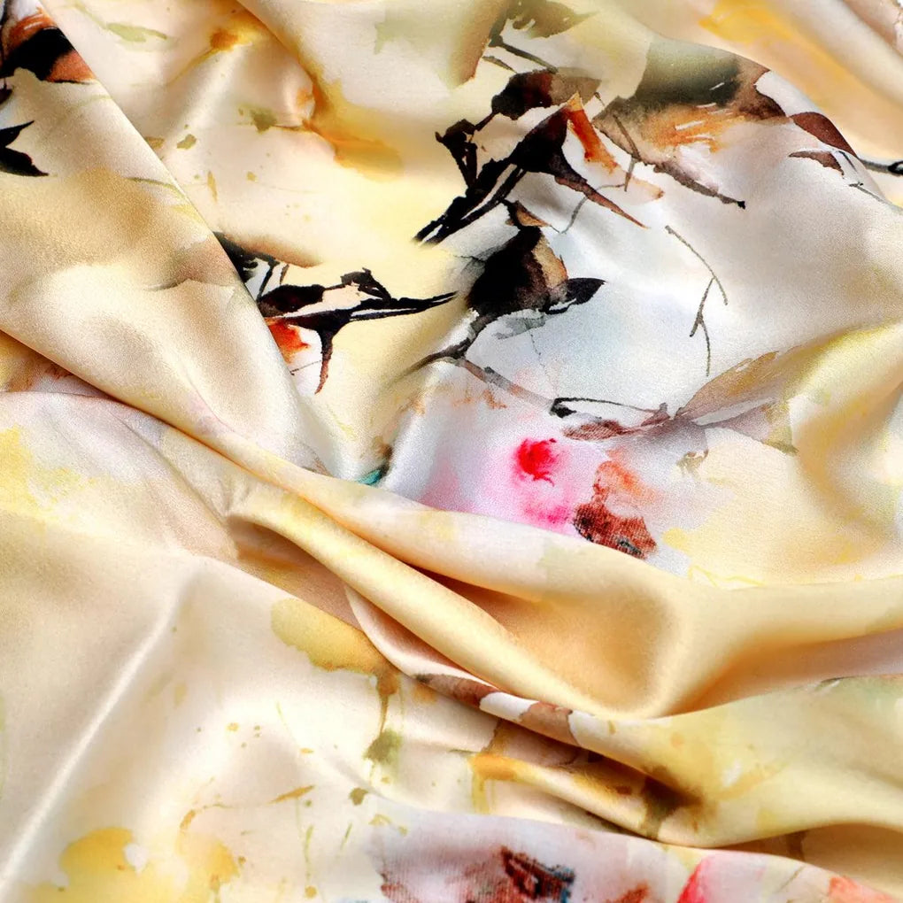 Coolest Watercolour Paper Art Of Flower Digital Printed Fabric - Japan Satin – js 0 ta07091p5 110 coolest watercolour paper art of flower digital printed fabric japan satin 3