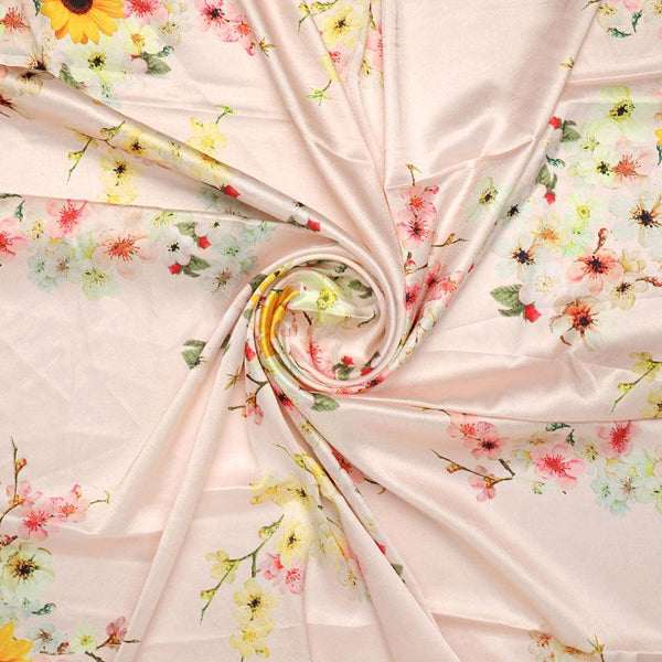 Decorative Multicolour Sunflower Digital Printed Fabric - Japan Satin – js 0 ta07140 110 decorative multicolour sunflower digital printed fabric japan satin 1