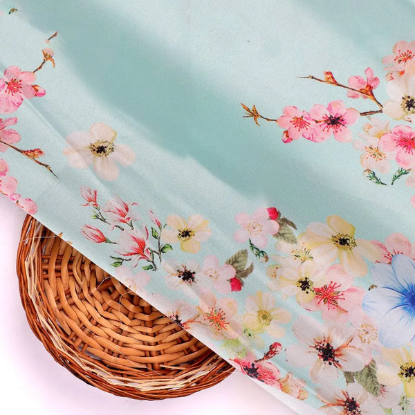 Lovely Geranium Flower Digital Printed Fabric - Japan Satin – js 0 ta07214p5 110 lovely geranium flower digital printed fabric japan satin 2 - alternate view