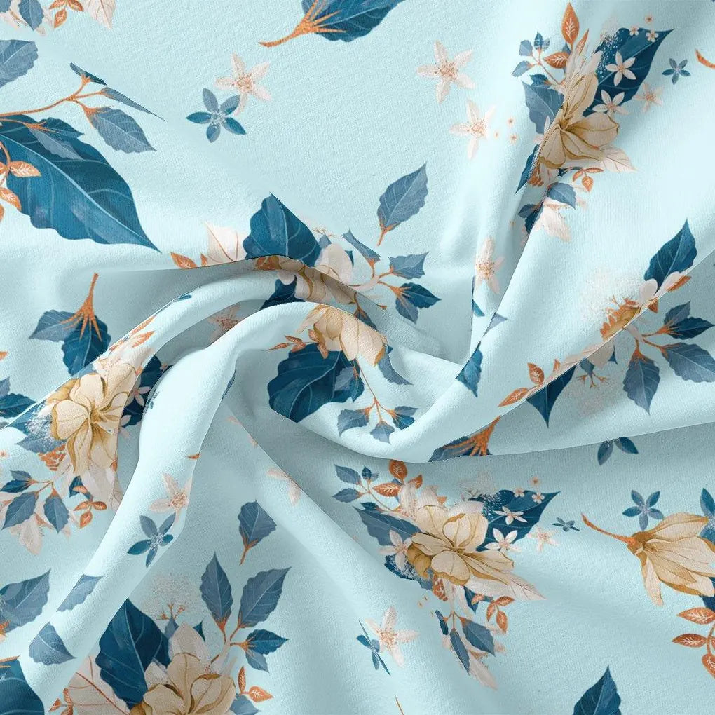 Flower On Ocean Blue Digital Printed Fabric – js 0 ta07233p1 110 flower on ocean blue digital printed fabric 1