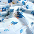 Flower On Ocean Blue Digital Printed Fabric - Japan Satin – js 0 ta07233p1 110 flower on ocean blue digital printed fabric japan satin 3