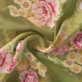 Pink Rose On Green Palate Digital Printed Fabric – js 0 ta07237p4 110 pink rose on green palate digital printed fabric 1