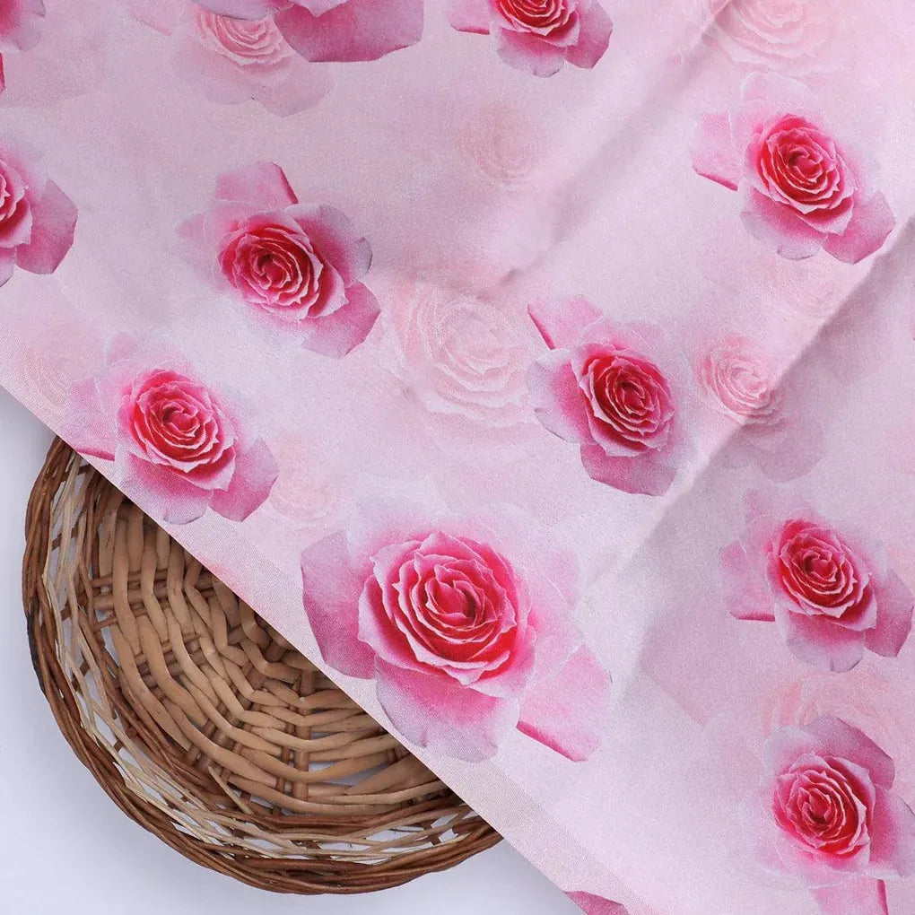 Pinkish Rose Allover Digital Printed Fabric  - Japan Satin – js 0 ta07250p1 110 pinkish rose allover digital printed fabric japan satin 2