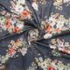 Multicolour Orchid Flower With Grey Background Digital Printed Fabric - Japan Satin – js 0 ta07397p4 110 multicolour orchid flower with grey background digital printed fabric japan satin 1