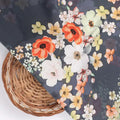 Multicolour Orchid Flower With Grey Background Digital Printed Fabric - Japan Satin – js 0 ta07397p4 110 multicolour orchid flower with grey background digital printed fabric japan satin 2