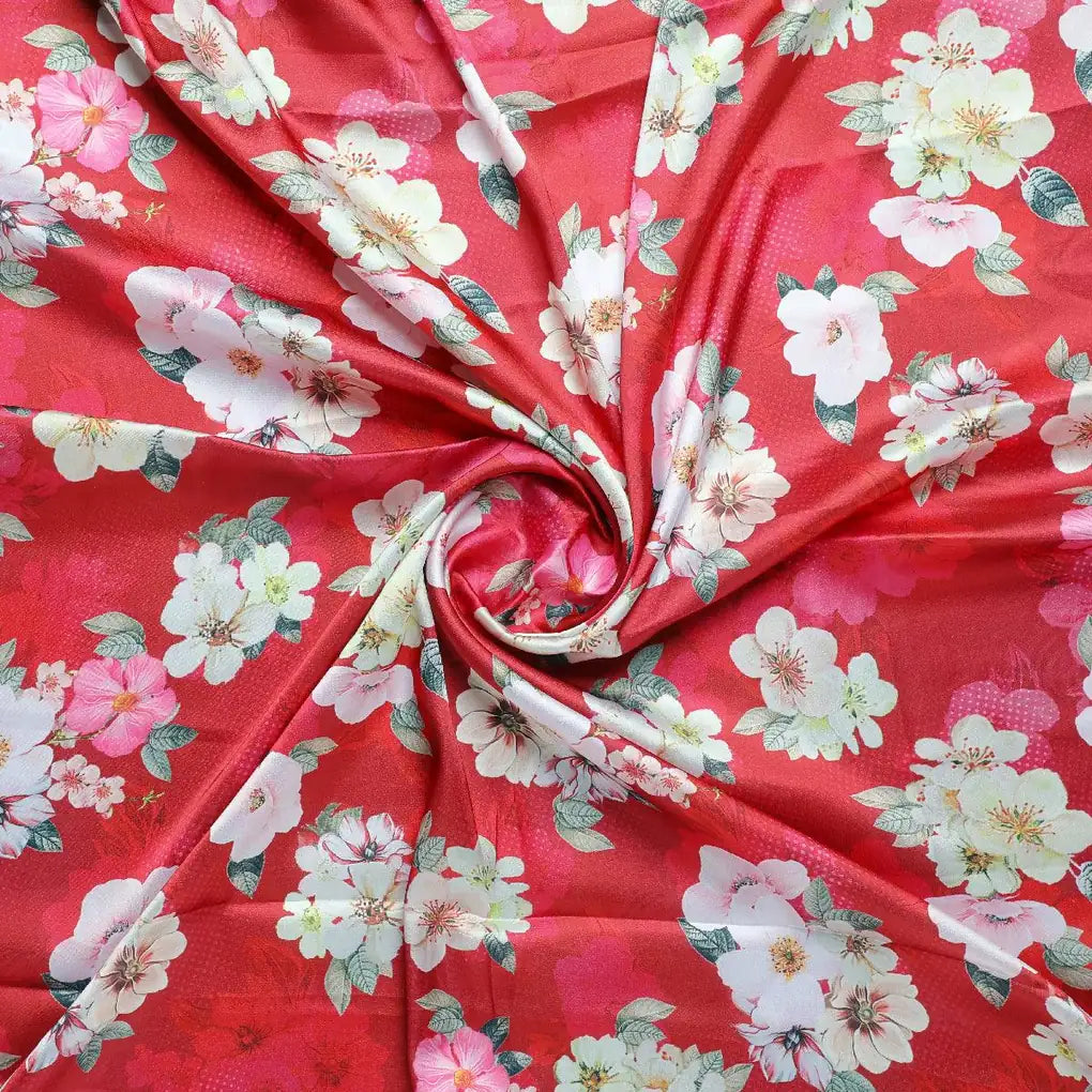 Big Narcissus Multi Colour Flower Digital Printed Fabric - Japan Satin – js 0 ta07418p9 110 big narcissus multi colour flower digital printed fabric japan satin 1