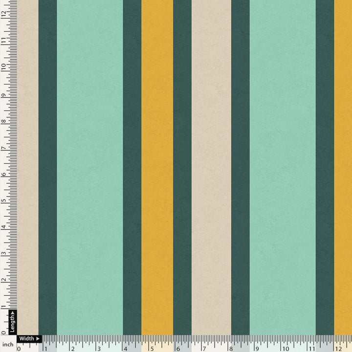 Green And Yellow Stripes Combo Digital Printed Fabric - FAB VOGUE Studio®
