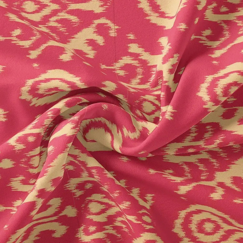 Tribal Prints On Carrot Red Digital Printed Fabric – js 0 ta07544 110 tribal prints on carrot red digital printed fabric 4