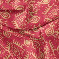 Tribal Prints On Carrot Red Digital Printed Fabric  - Japan Satin – js 0 ta07544 110 tribal prints on carrot red digital printed fabric japan satin 3