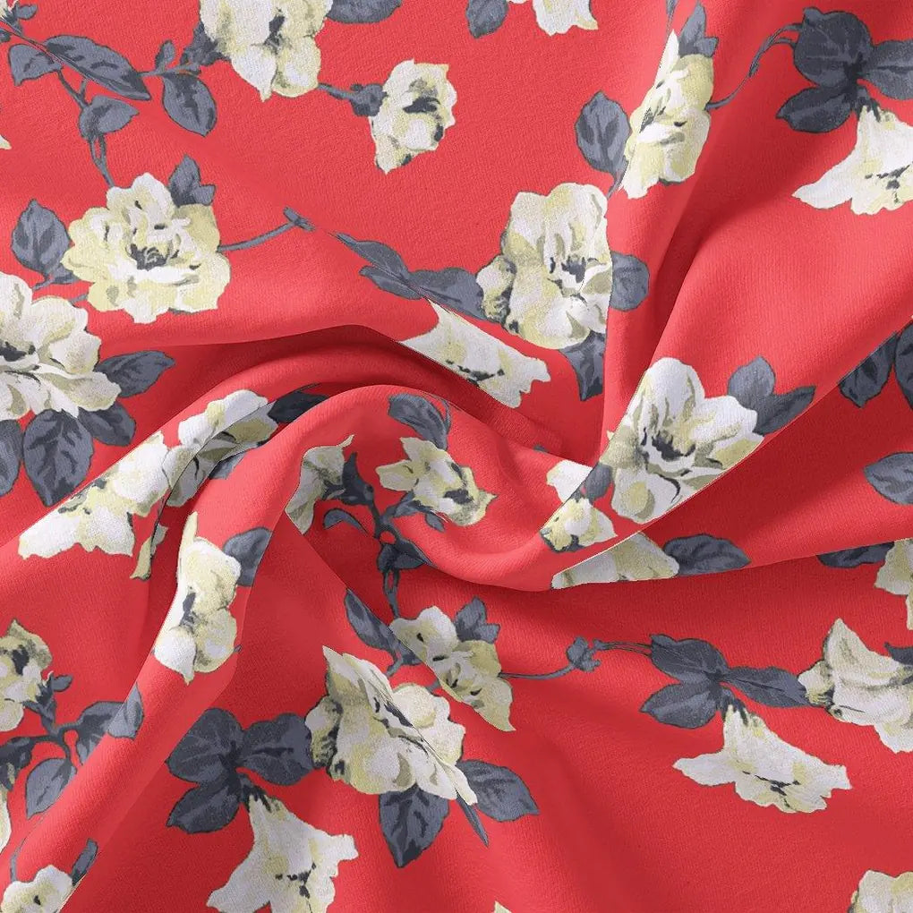 Red And White Flower Digital Printed Fabric – js 0 ta07549 110 red and white flower digital printed fabric 1