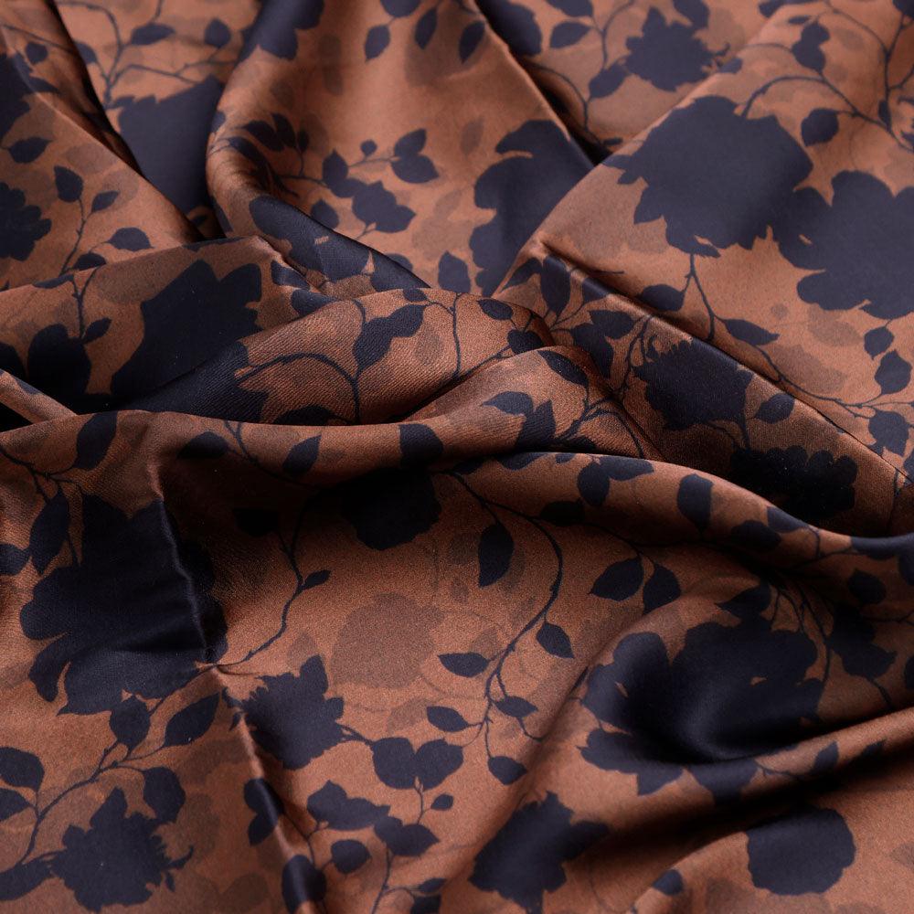 Black And Rustic Look Flower Digital Printed Fabric - Japan Satin – js 0 ta07594 110 black and rustic look flower digital printed fabric japan satin 3