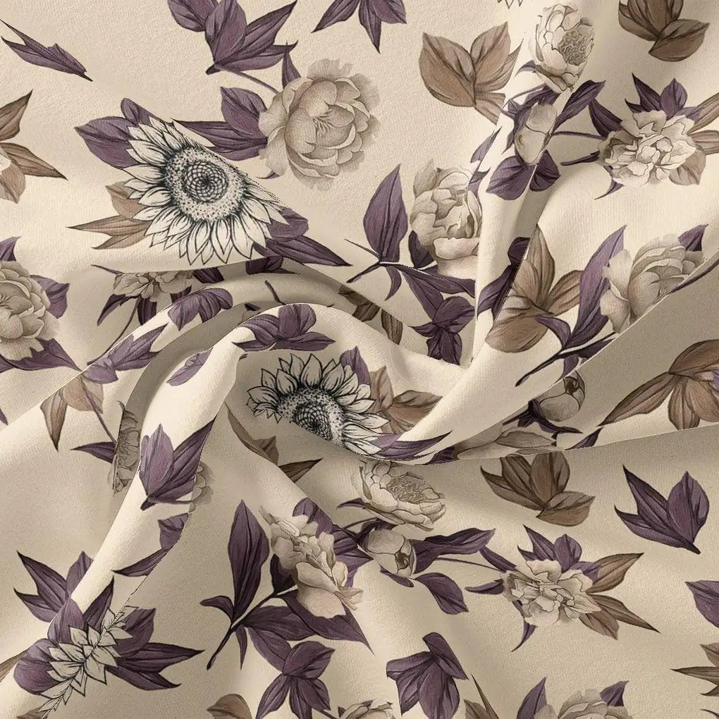 Vintage Look Flower Digital Printed Fabric – js 0 ta07596 110 vintage look flower digital printed fabric 1