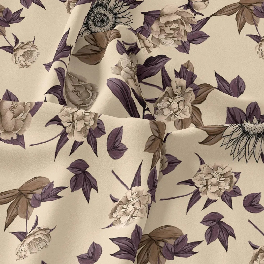 Vintage Look Flower Digital Printed Fabric – js 0 ta07596 110 vintage look flower digital printed fabric 3