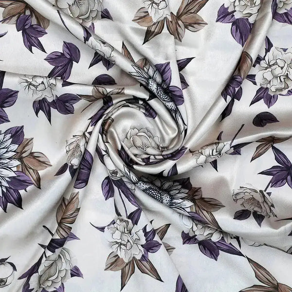 Vintage Look Flower Digital Printed Fabric - Japan Satin – js 0 ta07596 110 vintage look flower digital printed fabric japan satin 1
