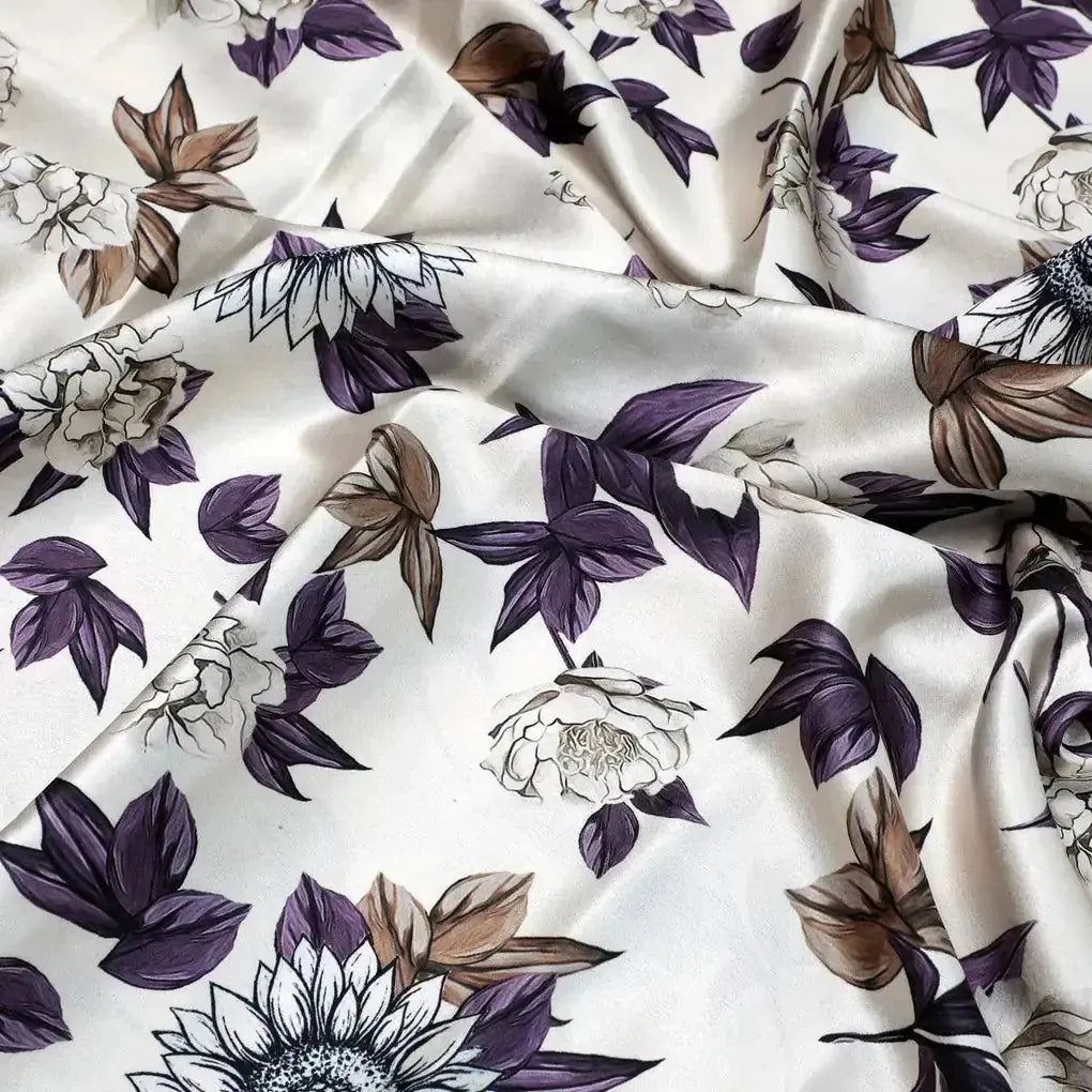 Vintage Look Flower Digital Printed Fabric - Japan Satin – js 0 ta07596 110 vintage look flower digital printed fabric japan satin 3