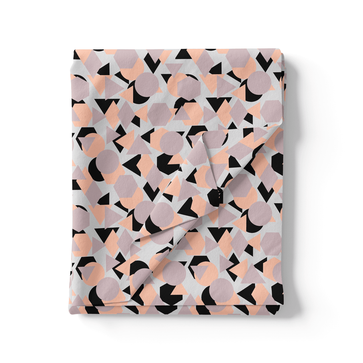 Colourful Geometric Shape Digital Printed Fabric - FAB VOGUE Studio®