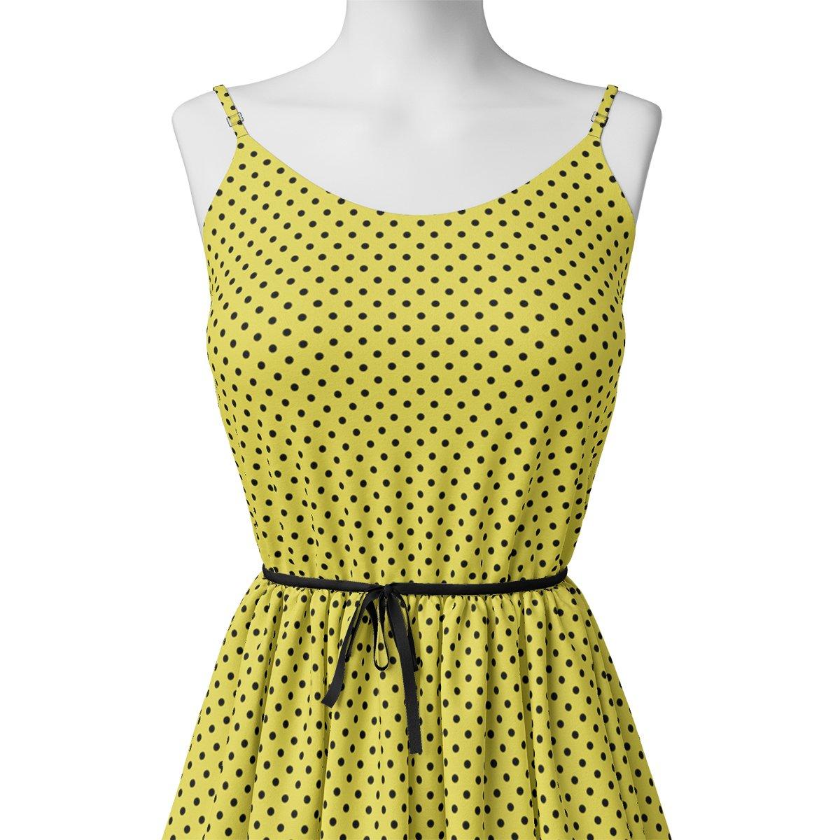 Yellow Polka Dot Digital Printed Fabric – js 0 ta07619p2 110 yellow polka dot digital printed fabric 2