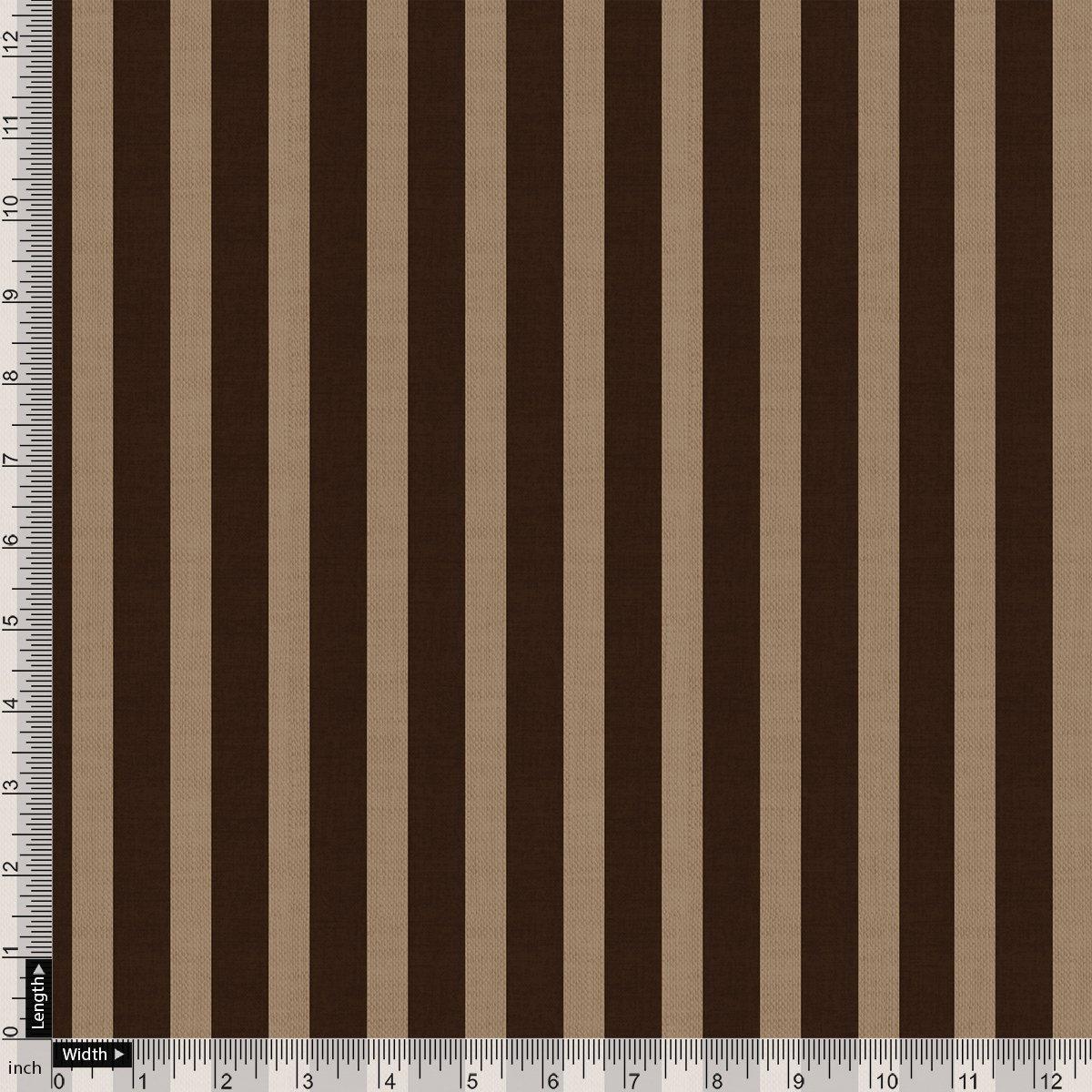 Brown Stripes Digital Printed Fabric - FAB VOGUE Studio®