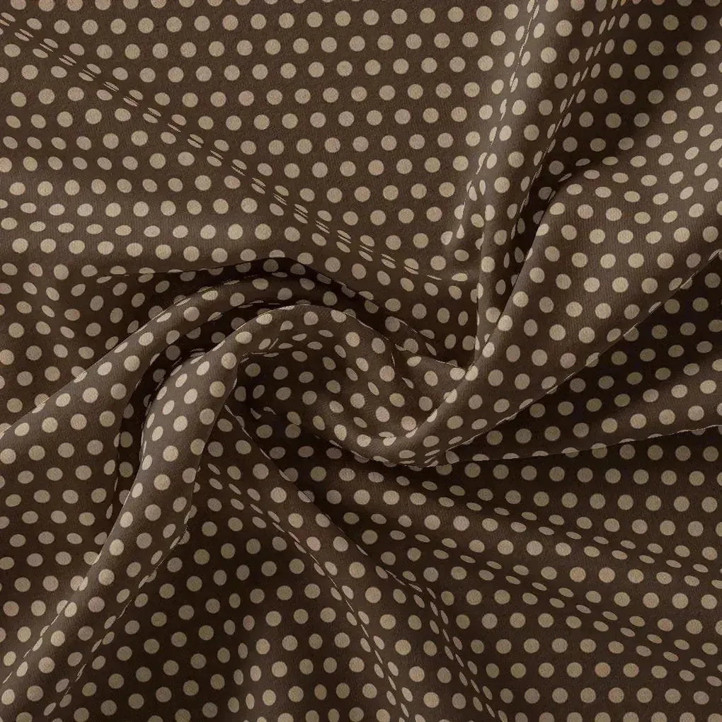 Brown Polka Dot Digital Printed Fabric - Japan Satin – js 0 ta07635 110 brown polka dot digital printed fabric japan satin 1