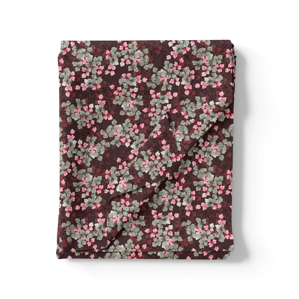 Beautiful Pink With Grey Leaves Digital Printed Fabric – js 0 ta07717p2 110 beautiful pink with grey leaves digital printed fabric 3