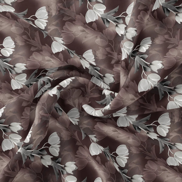 Watercolor Blooming Flower Brown Flower Digital Printed Fabric – js 0 ta08146p3 110 watercolor blooming flower brown flower digital printed fabric 1