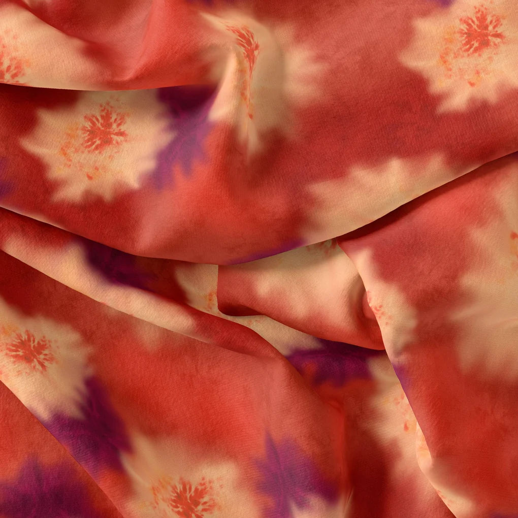 Spotted Orange And Purple Flower Digital Printed Fabric – js 0 ta08263p1 110 spotted orange and purple flower digital printed fabric 3