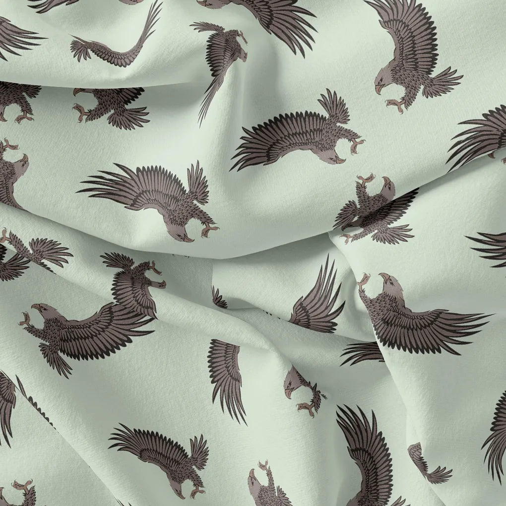 Seamless Eagle Bird Pattern Digital Printed Fabric - Japan Satin – js 0 ta08265p 110 seamless eagle bird pattern digital printed fabric japan satin 3