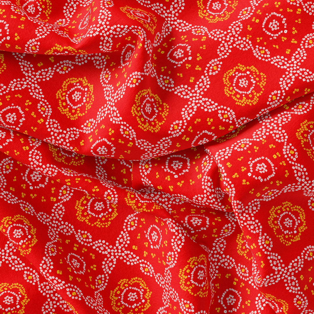 Attractive Seamless Bandhani Digital Printed Fabric - FAB VOGUE Studio®