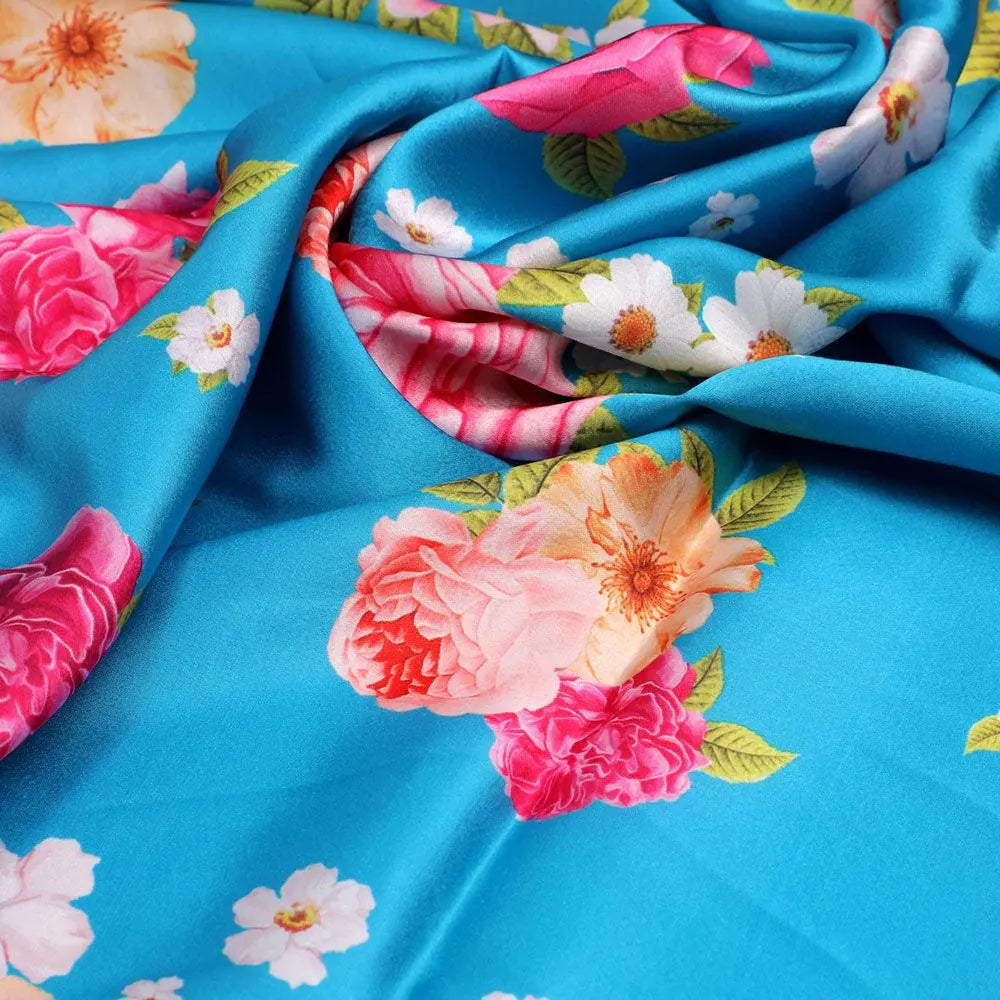 Beautiful Multicolour Anemone Roses Digital Printed Fabric - Japan Satin – js 0 ta08277p 110 beautiful multicolour anemone roses digital printed fabric japan satin 3