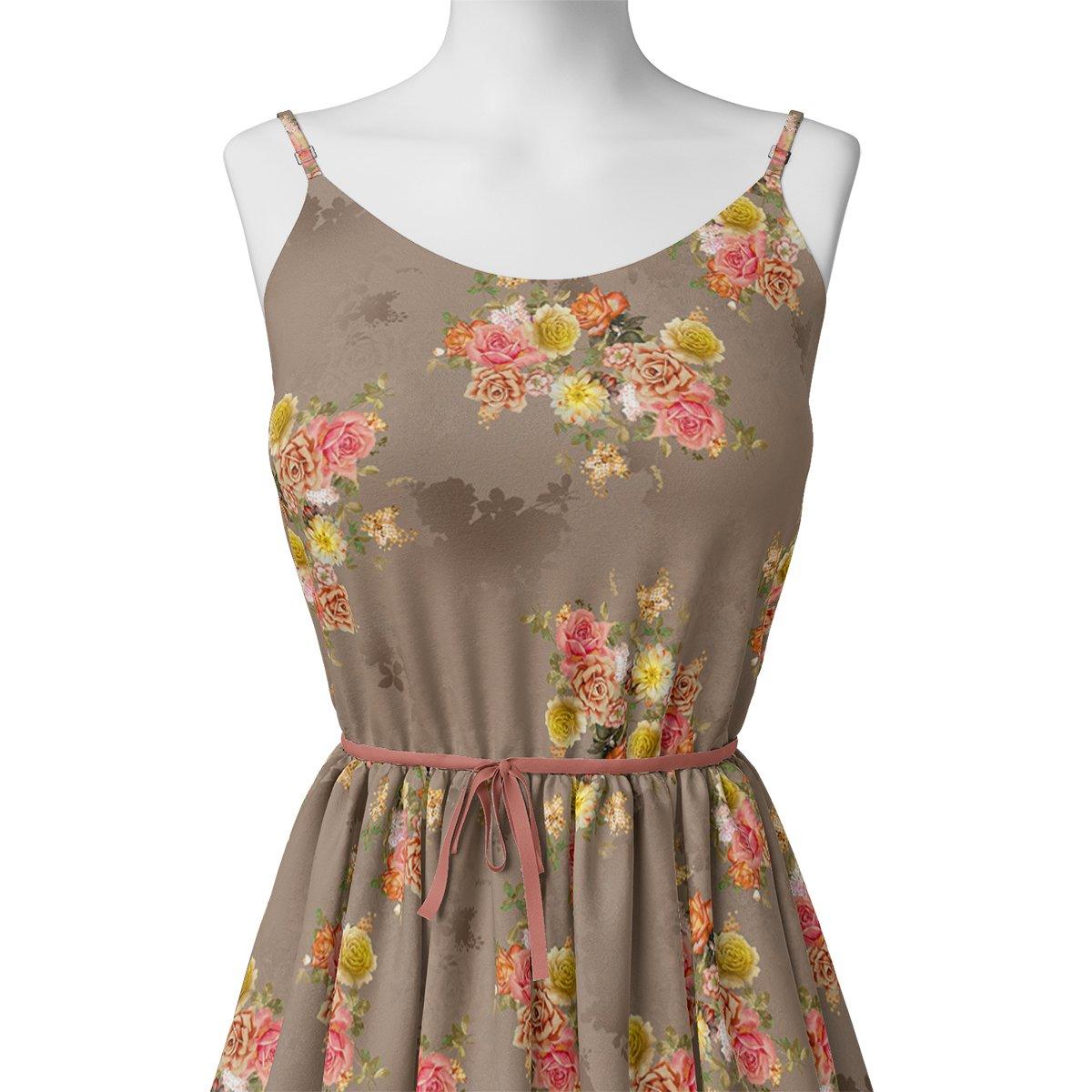 Lovely Yellow Roses With Jasmin Digital Printed Fabric – js 0 ta08280p3 110 lovely yellow roses with jasmin digital printed fabric 2