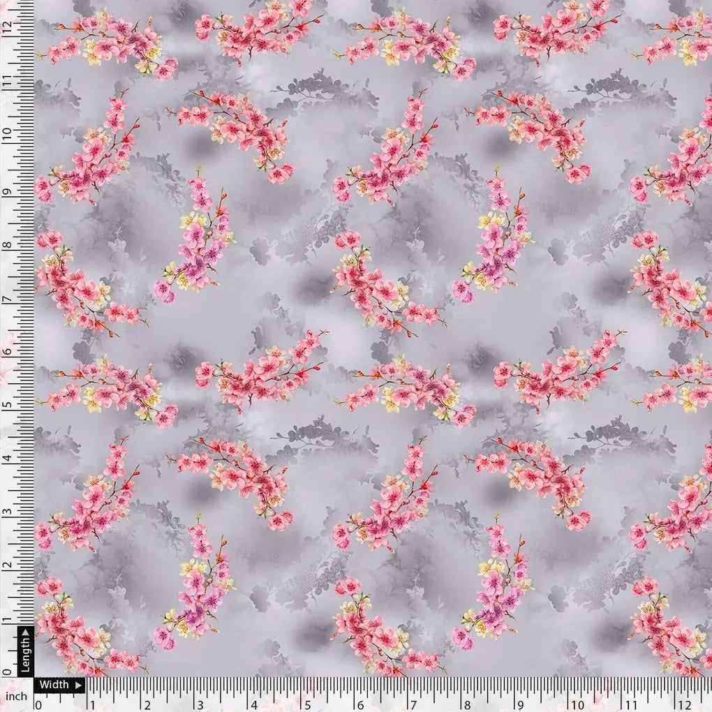 Tiny Pink Violet Floral Flower Digital Printed Fabric – js 0 ta08283p4 110 tiny pink violet floral flower digital printed fabric 4