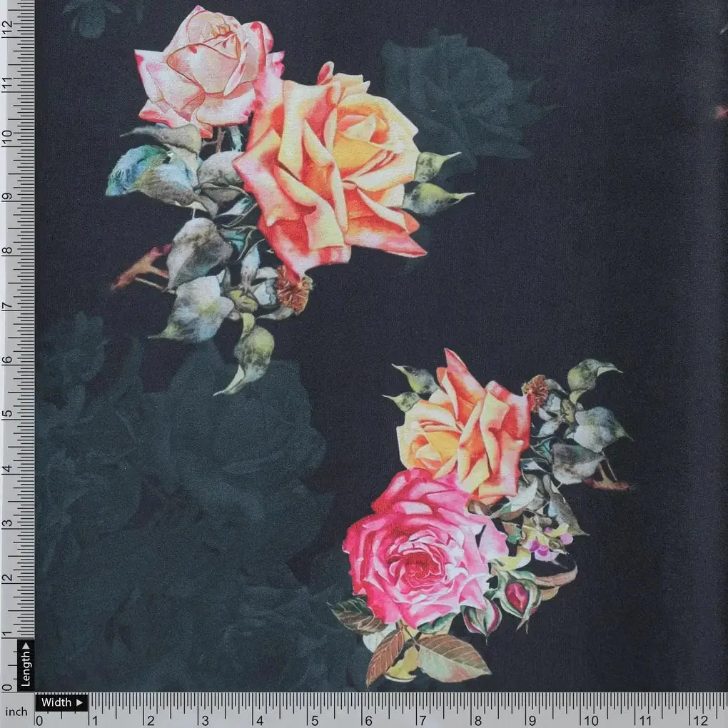Dominant Yellow And Red Rose Digital Printed Fabric - Japan Satin – js 0 ta08286p1 110 dominant yellow and red rose digital printed fabric japan satin 1