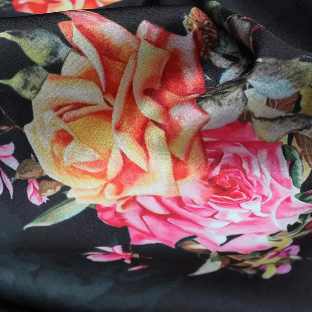 Dominant Yellow And Red Rose Digital Printed Fabric - Japan Satin – js 0 ta08286p1 110 dominant yellow and red rose digital printed fabric japan satin 4