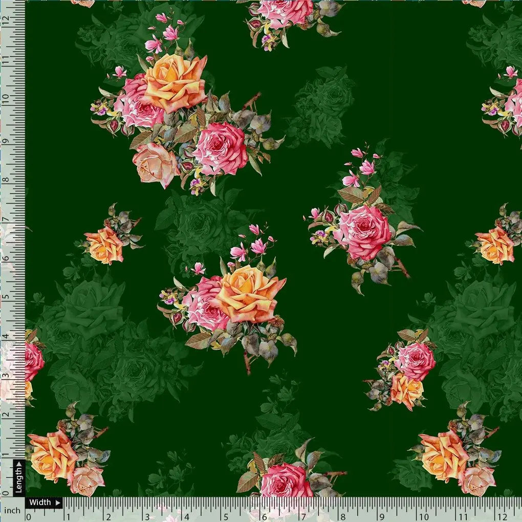 Beautiful Roses With Leaves Digital Printed Fabric – js 0 ta08286p3 110 beautiful roses with leaves digital printed fabric 4