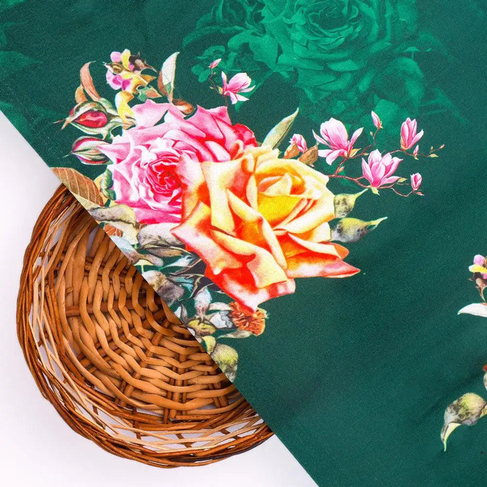 Beautiful Roses With Leaves Digital Printed Fabric - Japan Satin – js 0 ta08286p3 110 beautiful roses with leaves digital printed fabric japan satin 2