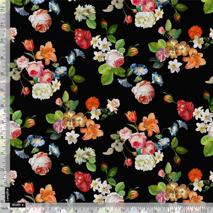 Liberty Small Floral Flower Digital Printed Fabric - FAB VOGUE Studio®