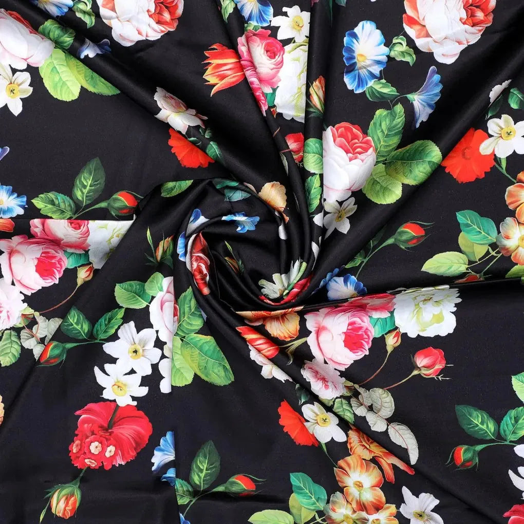 Liberty Small Floral Flower Digital Printed Fabric - Japan Satin – js 0 ta08307 110 liberty small floral flower digital printed fabric japan satin 1