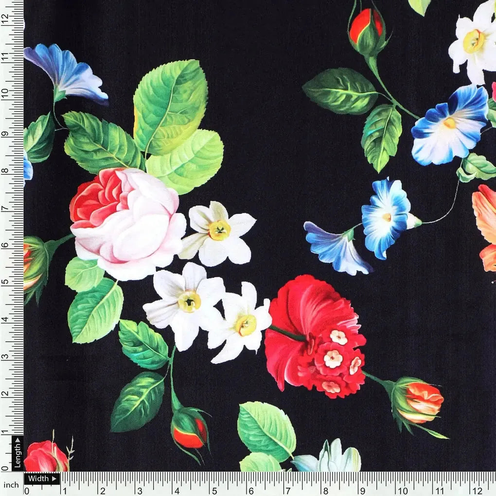 Liberty Small Floral Flower Digital Printed Fabric - Japan Satin – js 0 ta08307 110 liberty small floral flower digital printed fabric japan satin 4