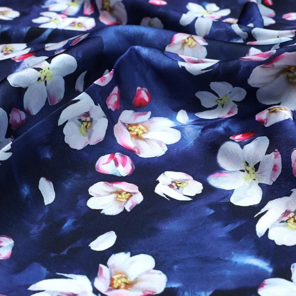 Ditsy Pink Water Paint Florish Flower Digital Printed Fabric - Japan Satin – js 0 ta08308 110 ditsy pink water paint florish flower digital printed fabric japan satin 3