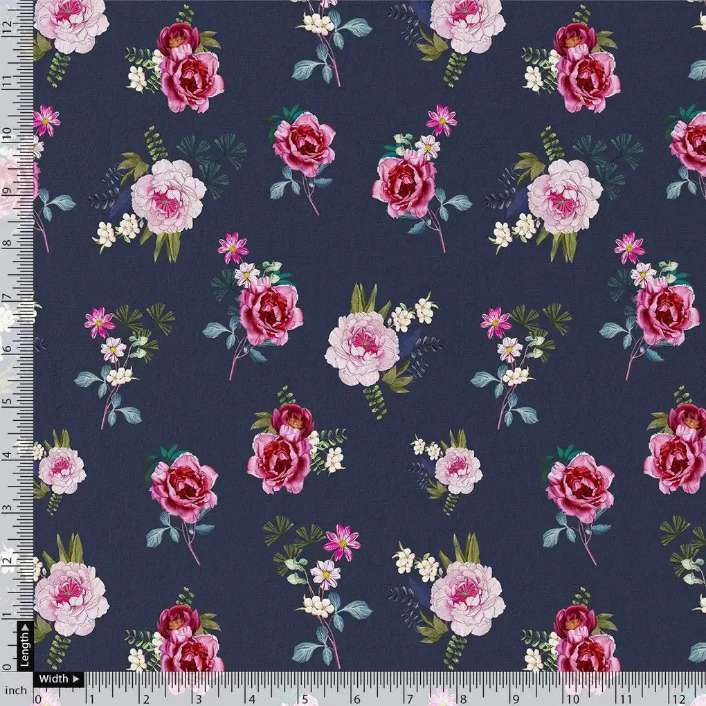 Harvest Red Pastel Wildflowers Digital Printed Fabric - Japan Satin – js 0 ta08323 110 harvest red pastel wildflowers digital printed fabric japan satin 4